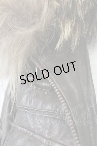 画像14: TORNADO MART / ラクーンファーレザーブルゾン M ブラウン T-25-02-07-006-TO-ou-YM-ZT (14)