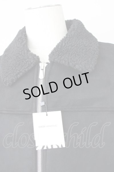 画像4: ZARA / 裏ボアフェイクスウェードブルゾンジャケット EU XL ブラック T-25-02-13-012-ZA-ou-YM-ZT-ML014 (4)