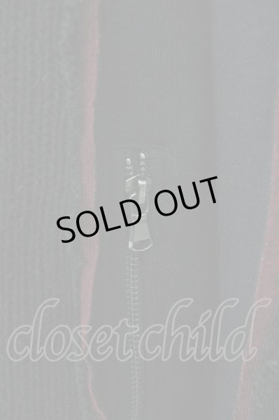 画像6: Luv maison / バックライン切り替えニットフーディー　パーカー 44 ブラックｘレッド T-25-02-13-002-Lu-to-YM-ZT (6)