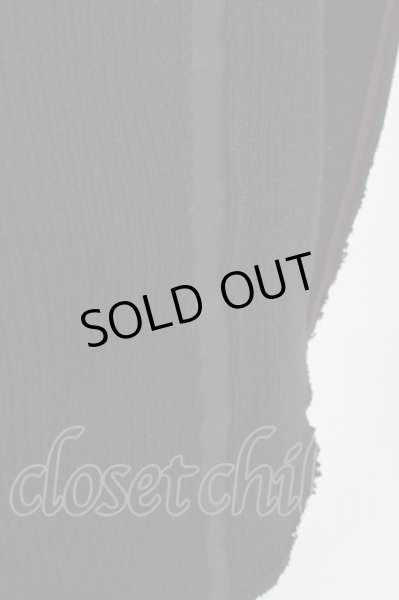 画像7: Luv maison / バックライン切り替えニットフーディー　パーカー 44 ブラックｘレッド T-25-02-13-002-Lu-to-YM-ZT (7)