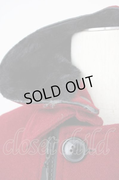 画像4: semantic design / ダブルボタンライダースメルトンコート M レッド T-25-02-13-003-SE-ou-YM-ZT-M009 (4)