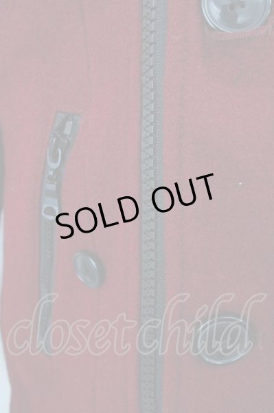 画像5: semantic design / ダブルボタンライダースメルトンコート M レッド T-25-02-13-003-SE-ou-YM-ZT-M009 (5)