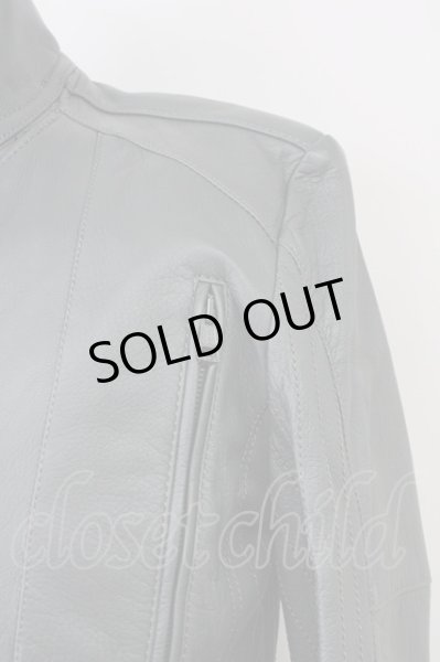 画像4: AKM / ゴートシュリンクレザーダブルライダースジャケット  グレー T-25-02-13-007-AK-ou-YM-ZT-ML005 (4)