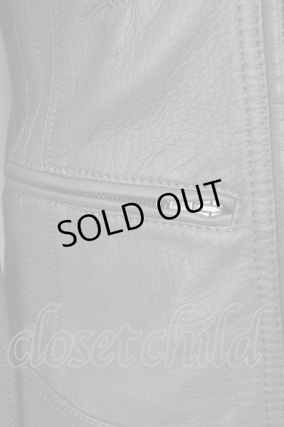 画像6: AKM / ゴートシュリンクレザーダブルライダースジャケット  グレー T-25-02-13-007-AK-ou-YM-ZT-ML005 (6)