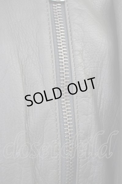 画像8: AKM / ゴートシュリンクレザーダブルライダースジャケット  グレー T-25-02-13-007-AK-ou-YM-ZT-ML005 (8)