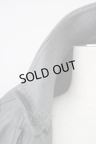 画像9: AKM / ゴートシュリンクレザーダブルライダースジャケット  グレー T-25-02-13-007-AK-ou-YM-ZT-ML005 (9)