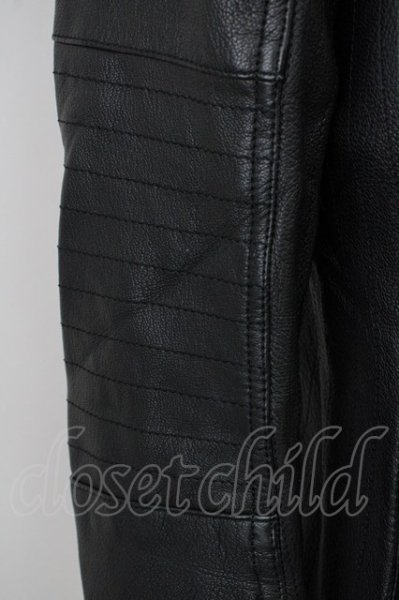 画像6: AKM / ゴートレザースタンドネックブルゾン M ブラック T-25-02-13-008-AK-ja-YM-ZT-ML014 (6)