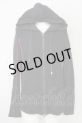 Luv maison / バックライン切り替えニットフーディー　パーカー 44 ブラックｘレッド T-25-02-13-002-Lu-to-YM-ZT