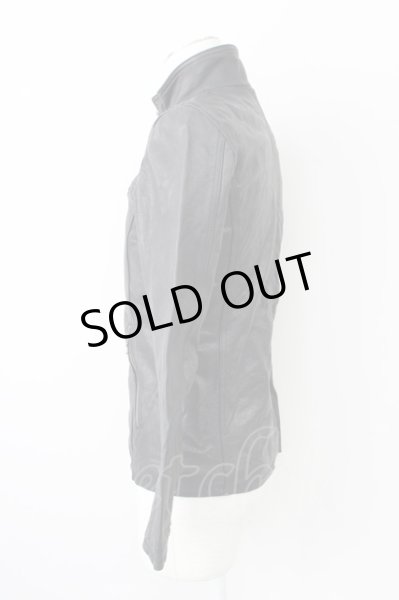 画像3: FUGA / CriminalMind セミベジタブルシープレザースタンドライダースジャケット 44 ブラック T-25-02-13-009-FU-ja-YM-ZT (3)