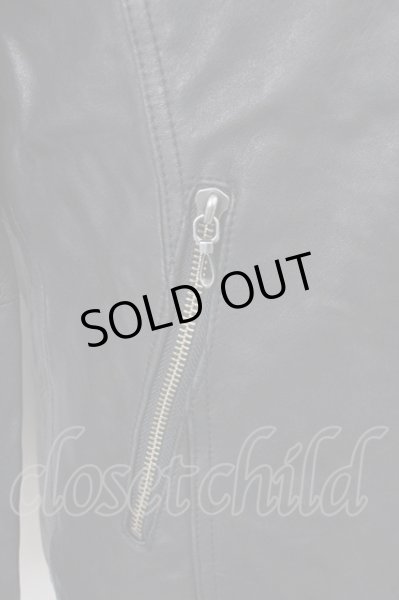 画像5: FUGA / CriminalMind セミベジタブルシープレザースタンドライダースジャケット 44 ブラック T-25-02-13-009-FU-ja-YM-ZT (5)