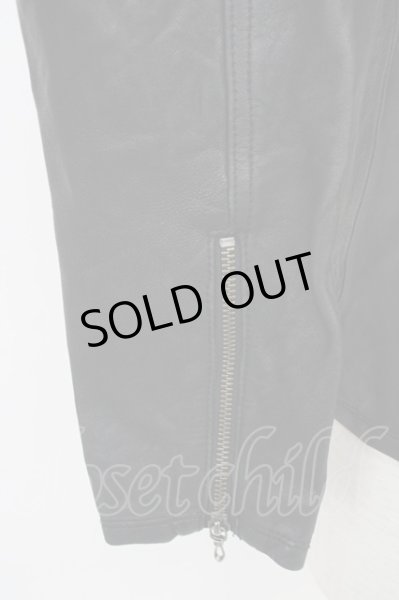 画像6: FUGA / CriminalMind セミベジタブルシープレザースタンドライダースジャケット 44 ブラック T-25-02-13-009-FU-ja-YM-ZT (6)