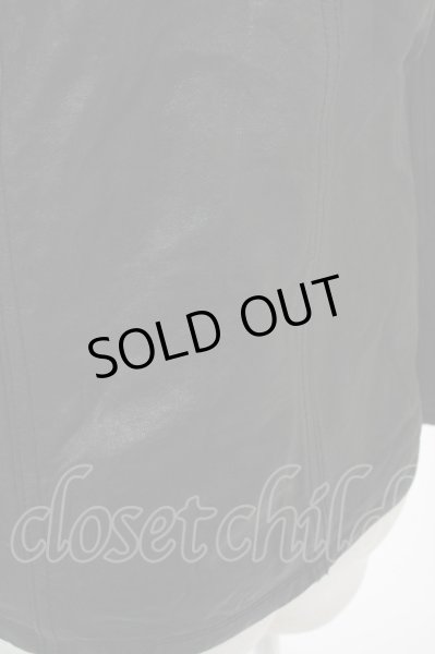 画像7: FUGA / CriminalMind セミベジタブルシープレザースタンドライダースジャケット 44 ブラック T-25-02-13-009-FU-ja-YM-ZT (7)