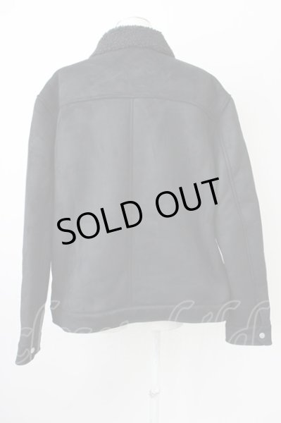 画像2: ZARA / 裏ボアフェイクスウェードブルゾンジャケット EU XL ブラック T-25-02-13-012-ZA-ou-YM-ZT-ML014 (2)
