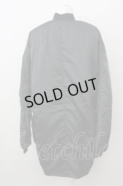 画像2: unrelaxing / オーバーサイズロングMA-1ブルゾンジャケット M ブラック T-25-02-19-003-un-ou-YM-ZT-M118 (2)