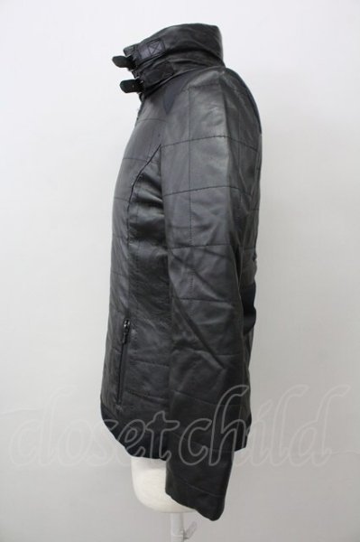 画像3: AKM / ラムレザーダウンブルゾンジャケット M ブラック T-25-02-19-006-AK-ou-YM-ZT-ML001 (3)