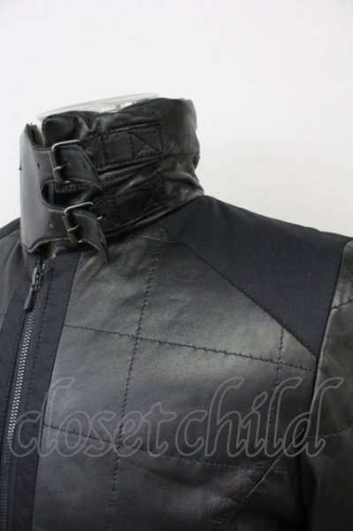 画像4: AKM / ラムレザーダウンブルゾンジャケット M ブラック T-25-02-19-006-AK-ou-YM-ZT-ML001 (4)