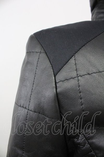 画像6: AKM / ラムレザーダウンブルゾンジャケット M ブラック T-25-02-19-006-AK-ou-YM-ZT-ML001 (6)