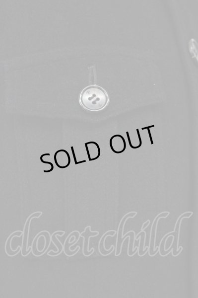 画像6: QL MansionMaker / アンゴラミリタリーコート 44 ブラック T-25-02-19-008-QL-ou-YM-ZT-M009 (6)