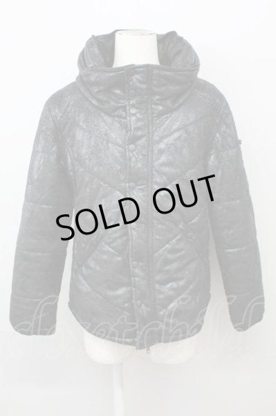 画像1: MIDAS / クラックコーティングクロゼットフード中綿ブルゾン 2 ブラック T-25-02-19-011-MI-ou-YM-ZT-M009 (1)