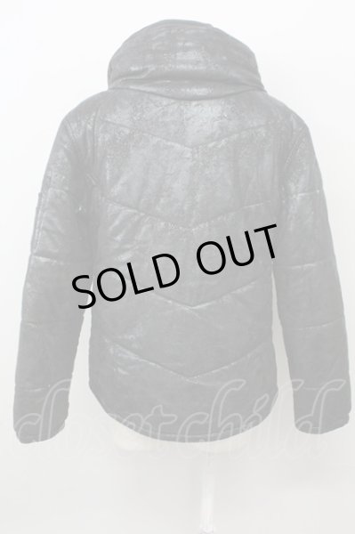 画像2: MIDAS / クラックコーティングクロゼットフード中綿ブルゾン 2 ブラック T-25-02-19-011-MI-ou-YM-ZT-M009 (2)