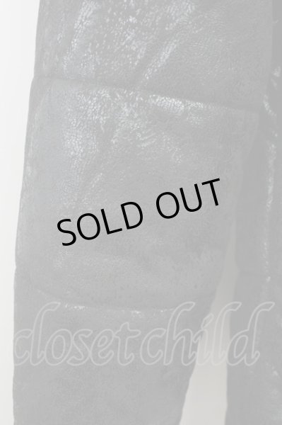 画像7: MIDAS / クラックコーティングクロゼットフード中綿ブルゾン 2 ブラック T-25-02-19-011-MI-ou-YM-ZT-M009 (7)