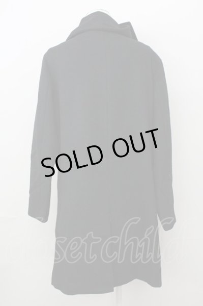 画像2: AS SUPER SONIC / ワイドカラーウールコート F ブラック T-25-02-19-012-AS-ou-YM-ZT-M009 (2)