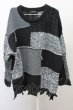 画像1: CIVARIZE / パッチワーク風ビッグプルオーバーニット F ブラック T-25-02-20-004-CI-to-YM-ZT001 (1)