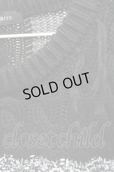 画像3: CIVARIZE / パッチワーク風ビッグプルオーバーニット F ブラック T-25-02-20-004-CI-to-YM-ZT001 (3)