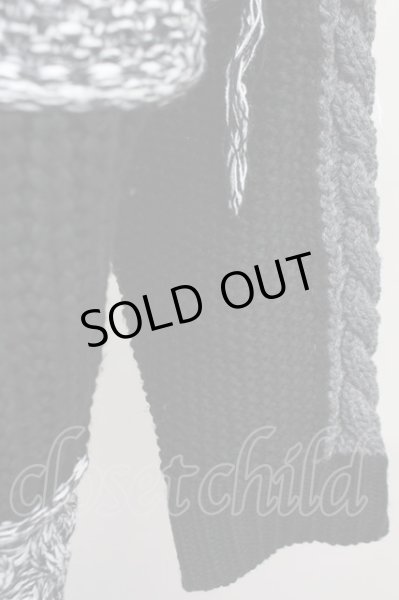 画像5: CIVARIZE / パッチワーク風ビッグプルオーバーニット F ブラック T-25-02-20-004-CI-to-YM-ZT001 (5)