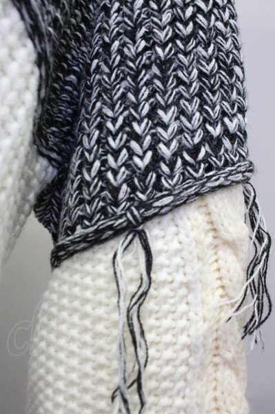 画像6: CIVARIZE / パッチワーク風ビッグプルオーバーニット F オフホワイト T-25-02-20-001-CI-to-YM-ZT001 (6)