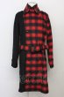 画像1: CIVARIZE / バイカラーメルトントレンチコート 46 ブラックｘレッド T-25-02-20-008-CI-ou-YM-ZT-M109 (1)