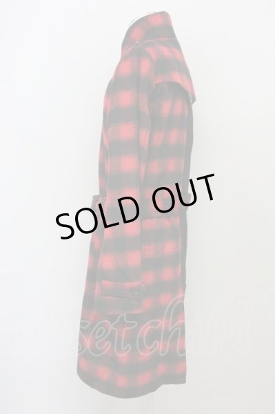 画像3: CIVARIZE / バイカラーメルトントレンチコート 46 ブラックｘレッド T-25-02-20-008-CI-ou-YM-ZT-M109 (3)