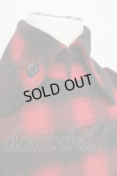 画像4: CIVARIZE / バイカラーメルトントレンチコート 46 ブラックｘレッド T-25-02-20-008-CI-ou-YM-ZT-M109 (4)