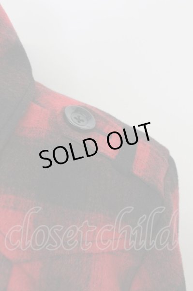 画像5: CIVARIZE / バイカラーメルトントレンチコート 46 ブラックｘレッド T-25-02-20-008-CI-ou-YM-ZT-M109 (5)