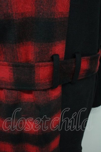 画像11: CIVARIZE / バイカラーメルトントレンチコート 46 ブラックｘレッド T-25-02-20-008-CI-ou-YM-ZT-M109 (11)