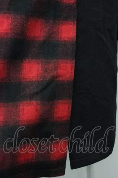 画像12: CIVARIZE / バイカラーメルトントレンチコート 46 ブラックｘレッド T-25-02-20-008-CI-ou-YM-ZT-M109 (12)