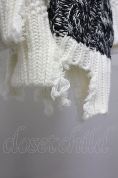 画像8: CIVARIZE / パッチワーク風ビッグプルオーバーニット F オフホワイト T-25-02-20-001-CI-to-YM-ZT001 (8)