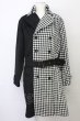 画像1: CIVARIZE / バイカラーメルトントレンチコート 44 ブラックｘホワイト T-25-02-20-011-CI-ou-YM-ZT-M108 (1)