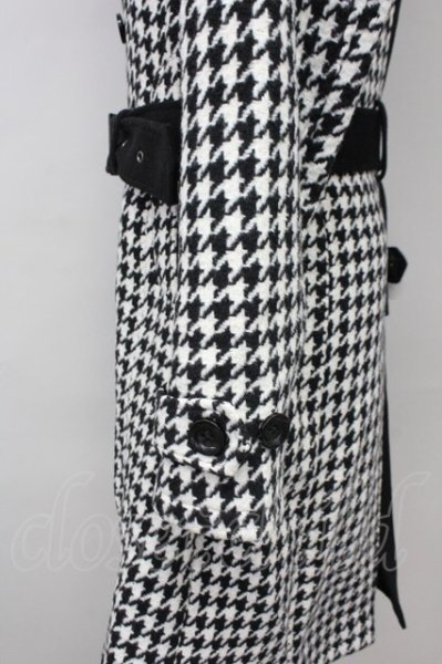 画像3: CIVARIZE / バイカラーメルトントレンチコート 44 ブラックｘホワイト T-25-02-20-011-CI-ou-YM-ZT-M108 (3)
