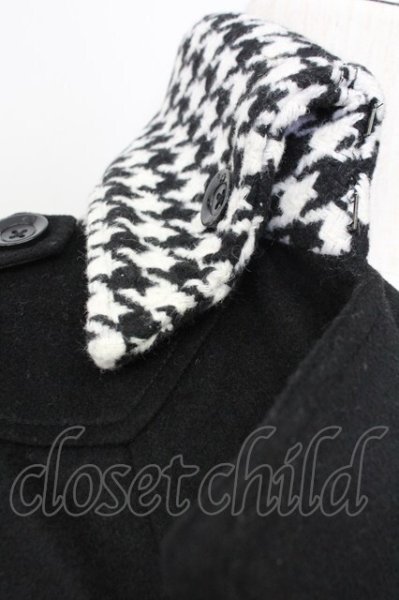 画像5: CIVARIZE / バイカラーメルトントレンチコート 44 ブラックｘホワイト T-25-02-20-011-CI-ou-YM-ZT-M108 (5)