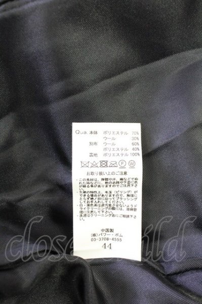 画像7: CIVARIZE / バイカラーメルトントレンチコート 44 ブラックｘホワイト T-25-02-20-011-CI-ou-YM-ZT-M108 (7)