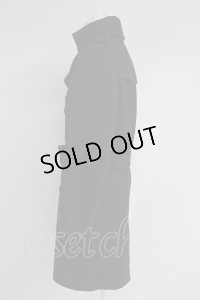 画像3: CIVARIZE / Narrowメルトントレンチコート 44 ブラック T-25-03-03-015-CI-ou-YM-ZT-M019 (3)