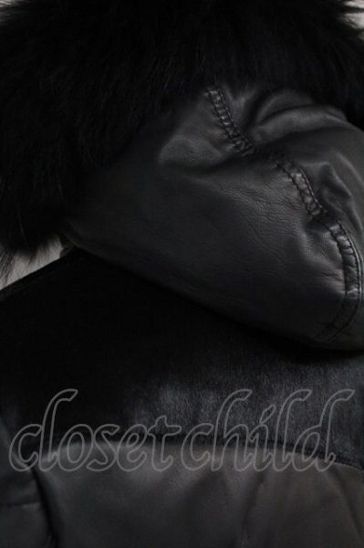 画像4: TORNADO MART / リアルファー付き切り替えレザーダウン M ブラック T-25-03-03-016-TO-ou-YM-ZT-ML031 (4)