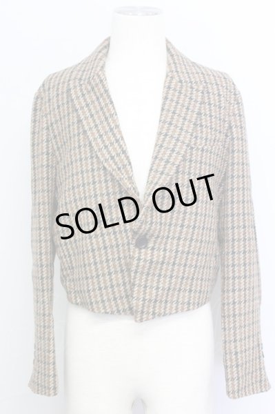 画像1: NO ID. / ピークドラペル1Bショートテーラードジャケット 1 ブラウン T-25-03-03-009-NO-ja-YM-ZT-M019 (1)