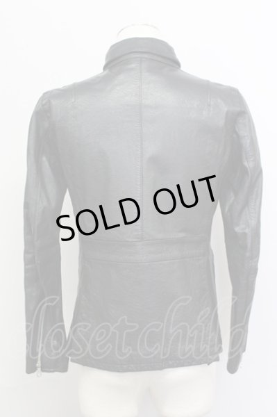 画像2: VANQUISH / カーフスキンミリタリージャケット S ブラック T-25-03-03-013-VA-ou-YM-ZT-ML030 (2)