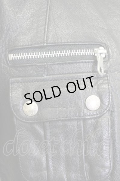 画像5: VANQUISH / カーフスキンミリタリージャケット S ブラック T-25-03-03-013-VA-ou-YM-ZT-ML030 (5)