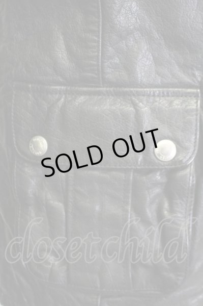 画像6: VANQUISH / カーフスキンミリタリージャケット S ブラック T-25-03-03-013-VA-ou-YM-ZT-ML030 (6)