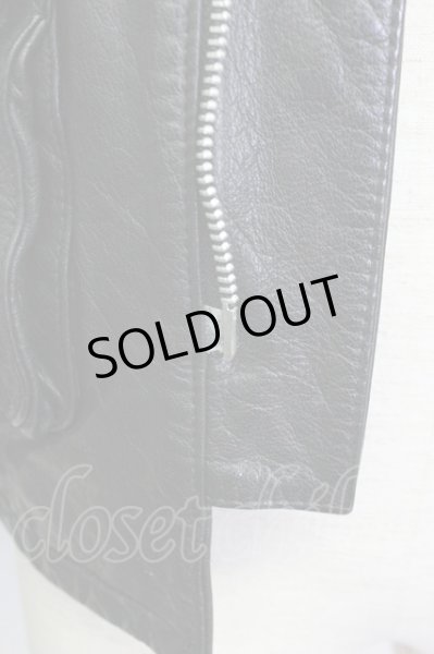 画像10: VANQUISH / カーフスキンミリタリージャケット S ブラック T-25-03-03-013-VA-ou-YM-ZT-ML030 (10)