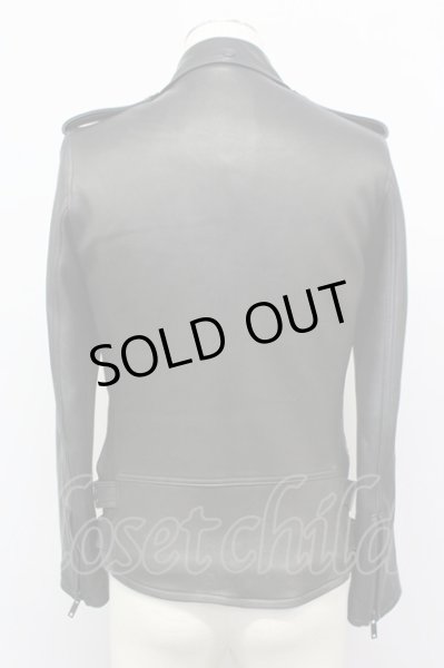 画像2: Moonage Devilment（清春） / レザーダブルライダース 44 ブラック T-25-03-03-014-MO-sh-YM-ZT-ML030 (2)