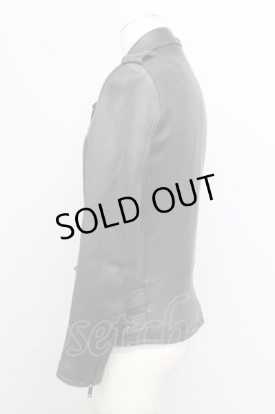 画像3: Moonage Devilment（清春） / レザーダブルライダース 44 ブラック T-25-03-03-014-MO-sh-YM-ZT-ML030 (3)